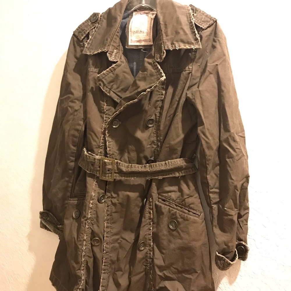 Brown trench coat